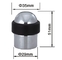 Stainless Steel 304 Pintu Interior Stopper 29 * 51mm Permukaan AB